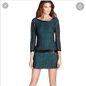 Parker Black and Green beaded dress!